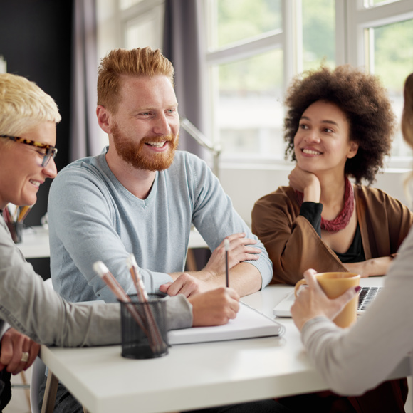 Membership Group Of People Discussing Work